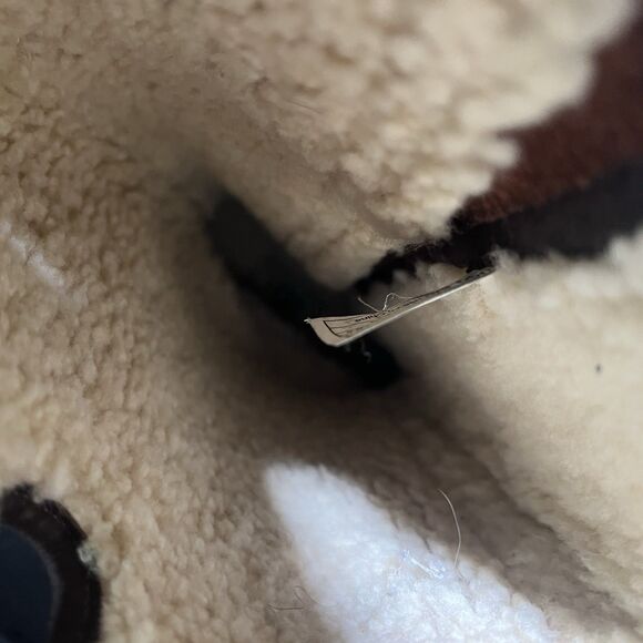 UGG Chancery Shearling Bomber Stout Black Leather Boots Womens Size 10 - Picture 10 of 13